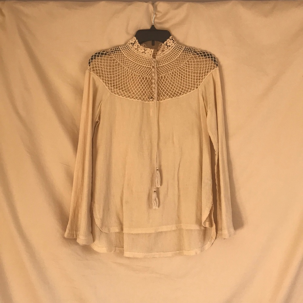 Free People crochet blouse